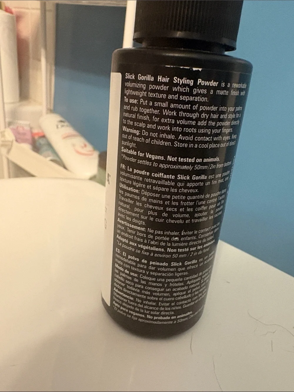 Matte Volumizing Hair Styling Powder - Black/White